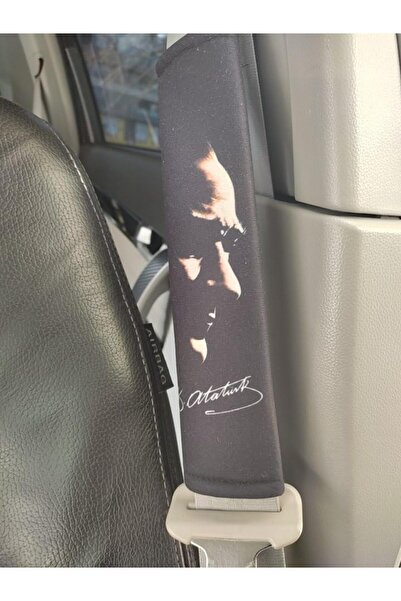 Yıldızan Terra Organik Digital Atatürk Silhouette Signed Seat Belt Cover, Bla...