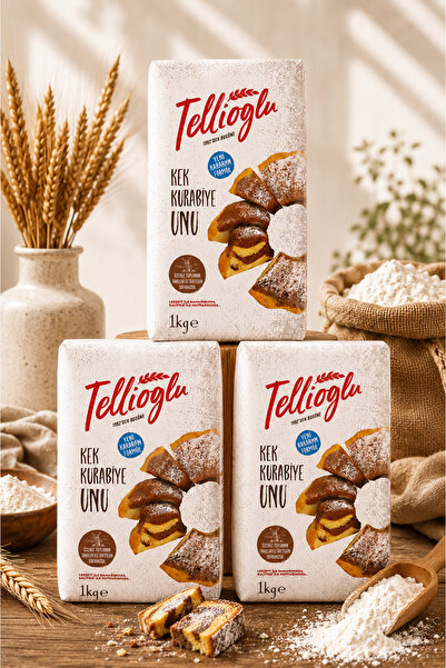 tellioğlu Kek Kurabiye Unu 3x1 Kg
