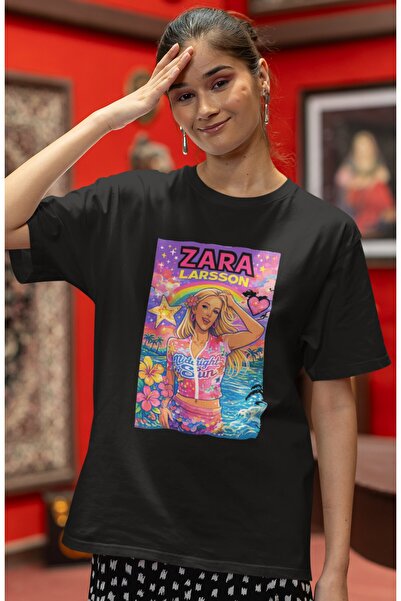 SEVBANO Zarıa Larsson Singer Printed Unisex Oversize T-Shirt
