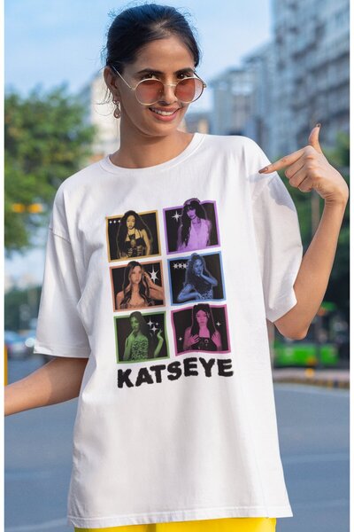SEVBANO Katseye Kpop muzička grupa, unisex majica sa širokim krojem i printom