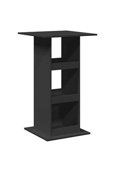 vidaxl Masă de bar cu depozitare, negru, 60x60x102 cm, lemn prelucrat