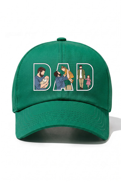 l'eivor Dad- Dad & Daughter Very Special Design Printed Cotton Hat
