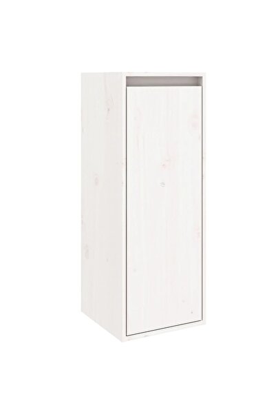 vidaxl Dulap de perete, alb, 30x30x80 cm, lemn masiv de pin