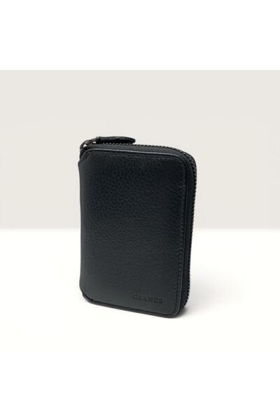 Grande Genuine Leather Zippered Card Wallet Card Holder