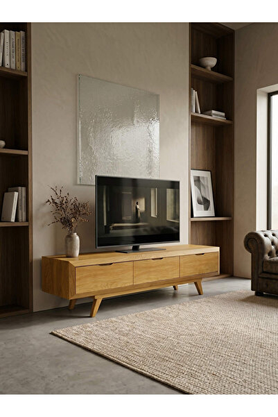 KleinHaus Furniture Poli Meşe Tv Ünitesi