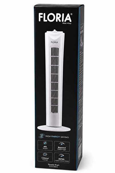 Floria Ventilator ZLN-3833 - 45W, temporizator 7.5h, oscilație 90° ° 1787 mc/...