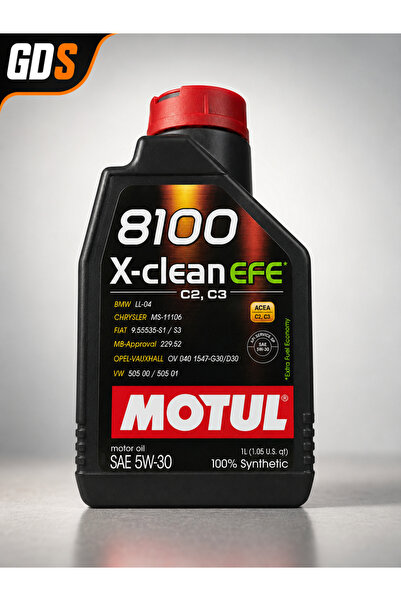 Motul 8100 X-Clean EFE 5W30 Tam Sentetik Motor Yağı 1 Litre ACEA C2/C3