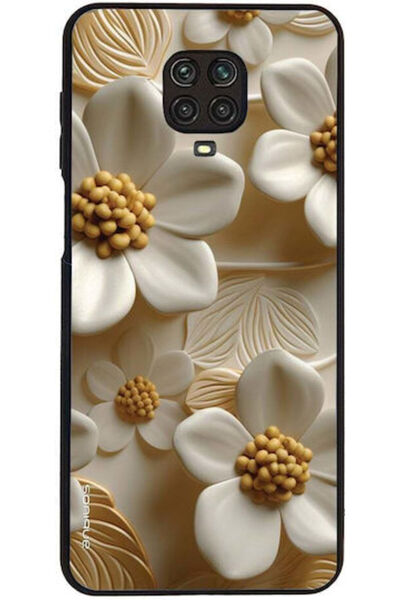 Other Θήκη Sonique Σειράς 3D Λουλουδιών για Xiaomi Redmi Note 9s/9 Pro Λευκή