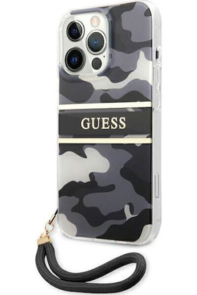 Guess Camo Strap Πίσω Θήκη Σιλικόνης Μαύρη (iPhone 13 Pro Max) Κωδικός: GUHCP...