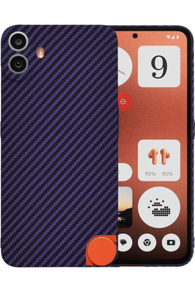 Techsuit Carbonite Fibershell Πίσω Κάλυμμα Σιλικόνης Μωβ (Nothing CMF Phone 1)