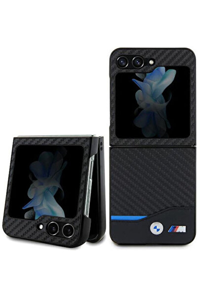 BMW Δερμάτινο Μαύρο Πίσω Κάλυμμα (Galaxy Z Flip5) Κωδικός: BMHCZF522NBCK