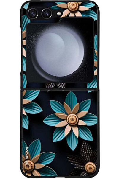 Other Θήκη Sonique Σειράς 3D Λουλουδιών για Samsung Galaxy Z Flip 5 Ανοιχτό Μπλε