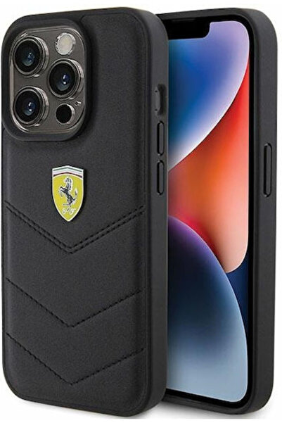 Ferrari 6.1 " Πίσω Κάλυμμα Πλαστικό Μαύρο (iPhone 15 Pro) Κωδικός: FEHCP15LRDUK