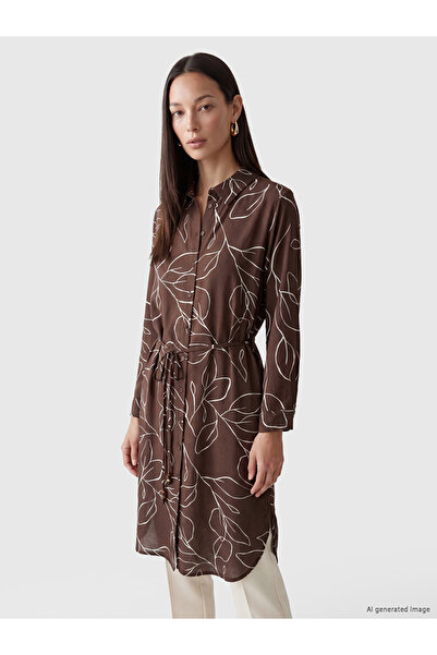 LC Waikiki Brown Patterned Women's Shirt Tunic