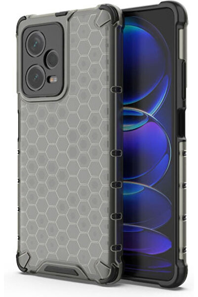 OEM Honeycomb Back Cover Silicone / Plastic Set with Glass Black (Redmi Note ...