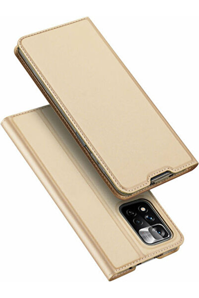 Dux Ducis Skin Pro Book Συνθετικό Δέρμα Χρυσό (Poco M4 Pro 5G / Redmi Note 11...