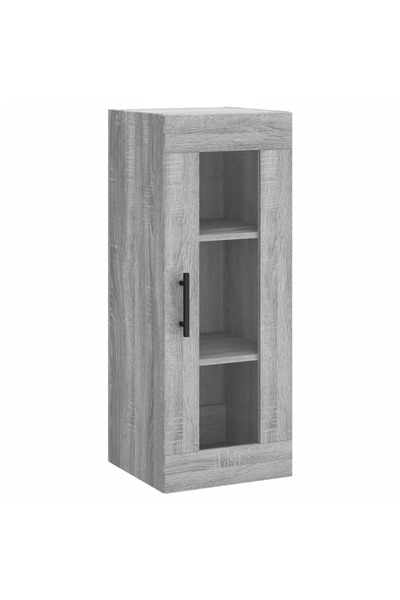 vidaxl Dulap montat pe perete, gri sonoma, 34,5x34x90 cm