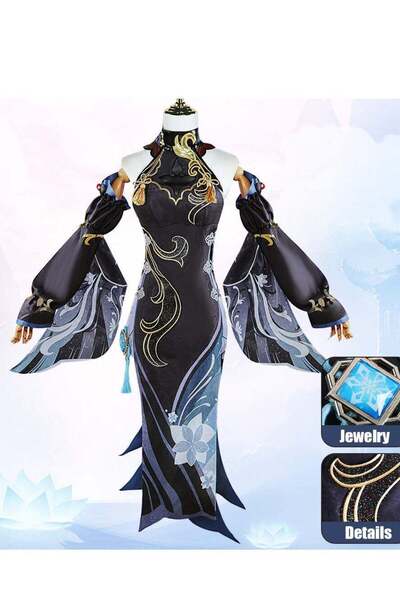 Generic Genshin Impact LanternRite Shenhe Cosplay Costume, Game Anime Charact...