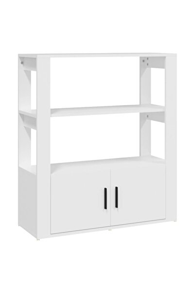 vidaxl Servantă, alb, 80x30x90 cm, lemn prelucrat