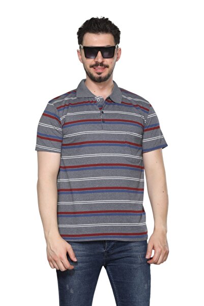 KZC TEKSTİL Gray Claret Red Men's Dad and Middle-Aged Combed Cotton Pocketed ...