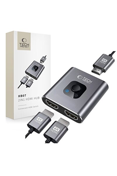 Tech-Protect Hub Adapter 2In1 Hdmi 4K 60Hz For Laptop 4K 60Hz Usb-C Connector