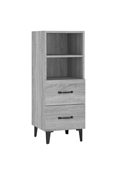 vidaxl Servantă, gri sonoma, 34,5x34x90 cm, lemn compozit