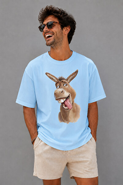 ArtYus Μπλουζάκι Unisex Oversize με στάμπα αστείου χαρακτήρα γαϊδουριού – Βαμ...