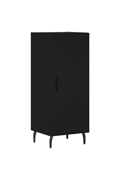 vidaxl Servantă, negru, 34,5x34x90 cm, lemn compozit