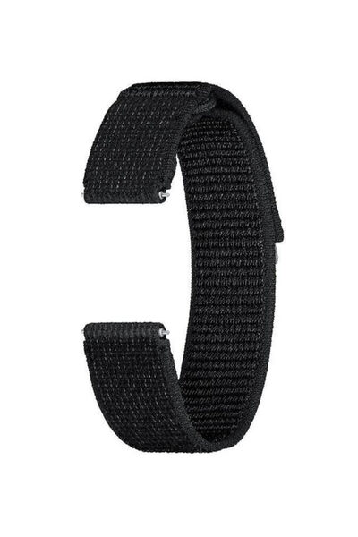 Samsung Υφασμάτινο Λουράκι Μαύρο (Galaxy Watch4/5/6/7/FE/4 Classic/6 Classic/...