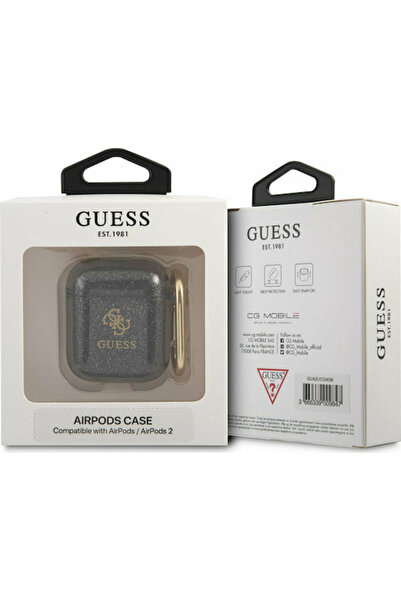 Guess Θήκη σιλικόνης σε μαύρο χρώμα για Apple AirPods 1 / AirPods 2