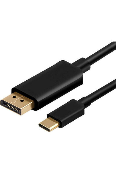 POWERTECH Καλώδιο USB 2.0 USB-C Αρσενικό σε DisplayPort Μαύρο 1.2μ