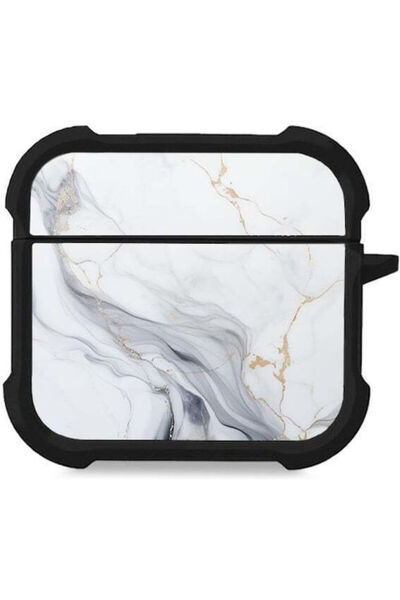 Other Θήκη Σιλικόνης Sonique Σειρά Marble AirPods 4 Λευκό 02