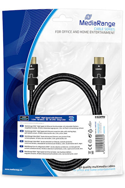 MediaRange Σύνδεση Ethernet Υψηλής Ταχύτητας HDMI 2.0 Premium Υψηλής Ταχύτητα...