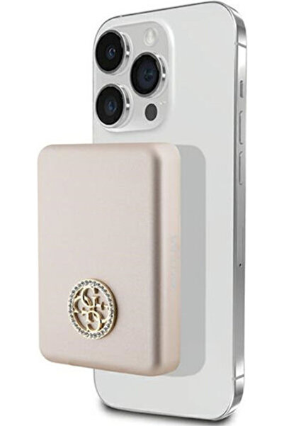 Guess Μεταλλικό Λογότυπο MagSafe Power Bank 5000mAh 15W Χρυσό