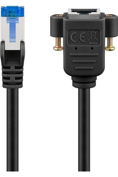 goobay Καλώδιο Ethernet S/FTP Cat.6a Gigabit 1μ Μαύρο Κωδικός: 65642