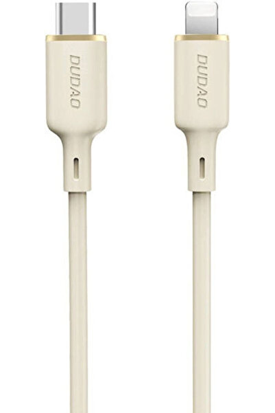 DUDAO L7SCL Καλώδιο USB-C σε Lightning 30W Μπεζ 2μ