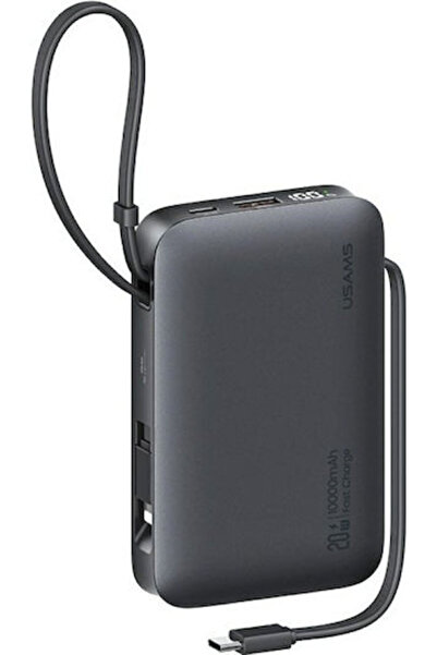 Usams Σειρά XR CD228 Power Bank 10000mAh 20W με θύρα USB-A και θύρα USB-C Γκρι
