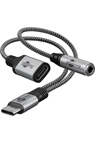 goobay Μετατροπέας USB-C / αρσενικό 3.5mm σε θηλυκό 3.5mm / USB-C Γκρι 1 τεμά...