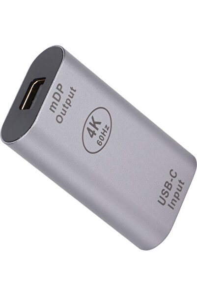 POWERTECH Μετατροπέας USB-C θηλυκό σε mini DisplayPort θηλυκό Γκρι 1 τεμάχιο ...