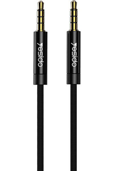 Yesido Καλώδιο Ήχου TRRS 3.5mm Αρσενικό - 3.5mm Αρσενικό, Μαύρο, 3μ, με επιχρ...