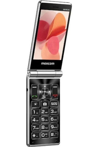 MAXCOM MM835 Κινητό τηλέφωνο διπλής SIM με πλήκτρα, Μαύρο