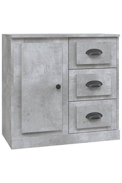 vidaxl Servantă, gri beton, 70x35,5x67,5 cm, lemn prelucrat