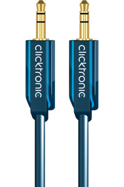 CLICKTRONIC Καλώδιο Ήχου 3.5mm Αρσενικό - 3.5mm Αρσενικό Μπλε 10μ με επιχρυσω...