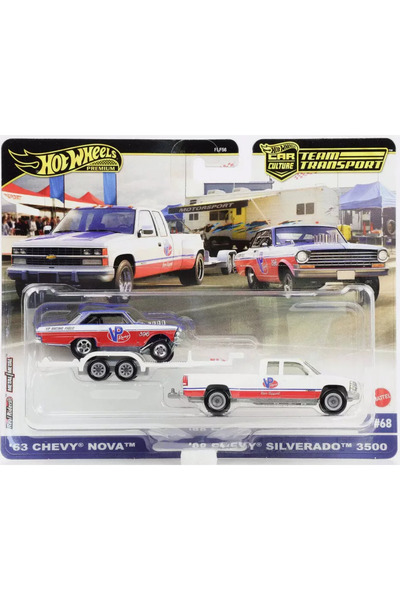 HOT WHEELS Set de modele auto la scară 1:64: Camionetă Chevrolet Silverado di...