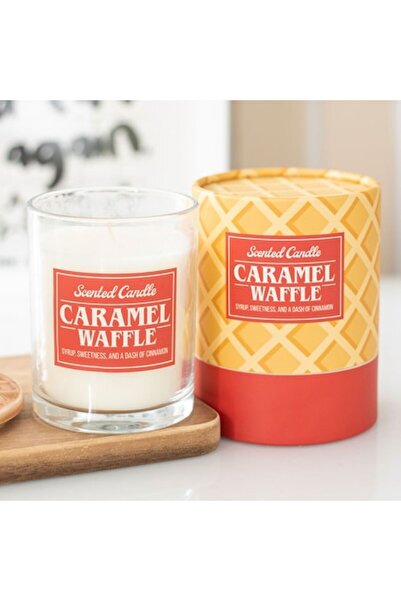 SomethingDifferent Lumanare Parfumata Caramel si Vafe cu Scortisoara, 40 Ore ...