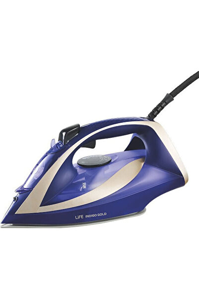 Life Indigo Gold Σίδερο Ατμού 3000W με Κεραμική Πλάκα και Συνεχή Παροχή Ατμού...