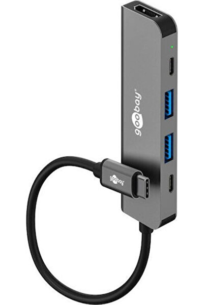 goobay Διανομέας USB 10 Θυρών USB 3.2 με σύνδεση USB-C Γκρι Κωδικός: 78967