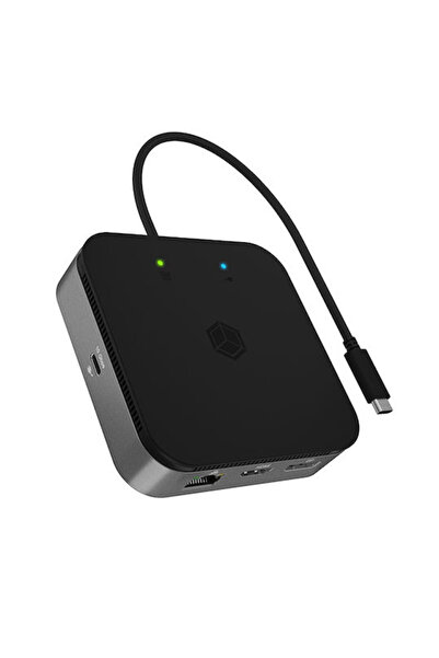 ICY BOX Σταθμός σύνδεσης USB-C με HDMI/DisplayPort 4K, PD, Ethernet και υποστ...