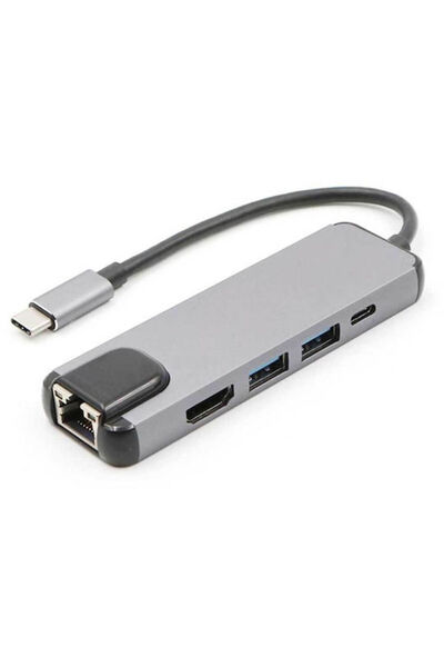 ATC Σταθμός σύνδεσης USB-C με HDMI 4K PD Ethernet Ασημί (06.005.0073)