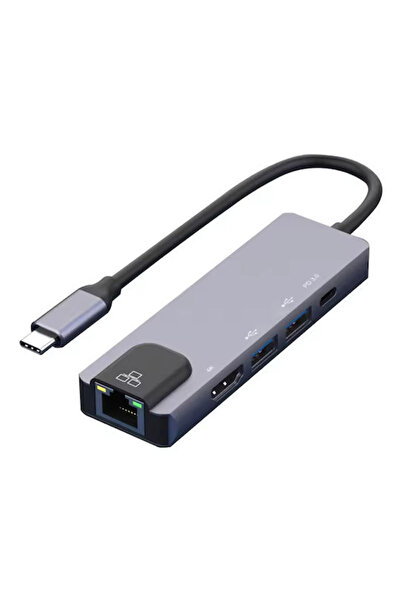 ATC OT-UC920 USB-C Σταθμός Σύνδεσης με HDMI 4K PD Ethernet Γκρι